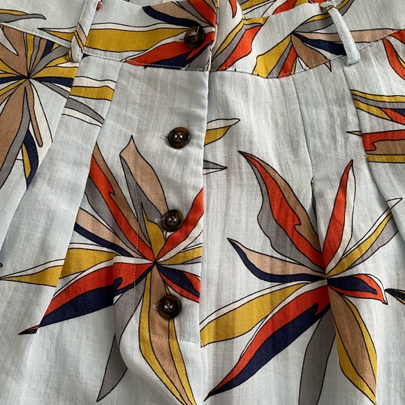 Floral Print Linen Trousers - Picture 3 of 8